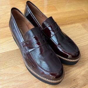 Anthropologie NWOT Ilana Burgundy Loafers size 39 / 8.5